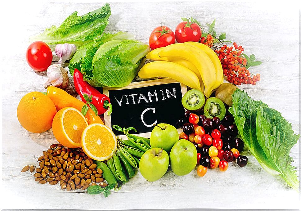 Foods rich in vitamin C.
