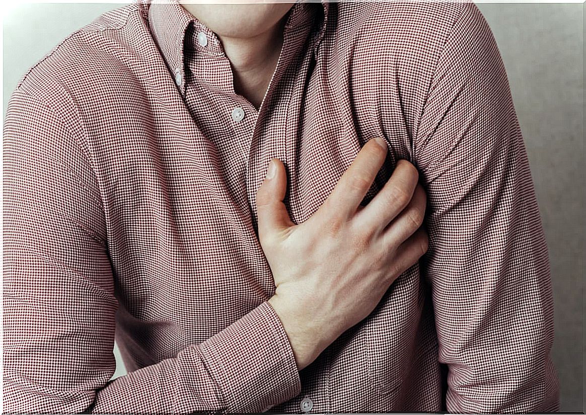 Man with chest pain from costochondritis.