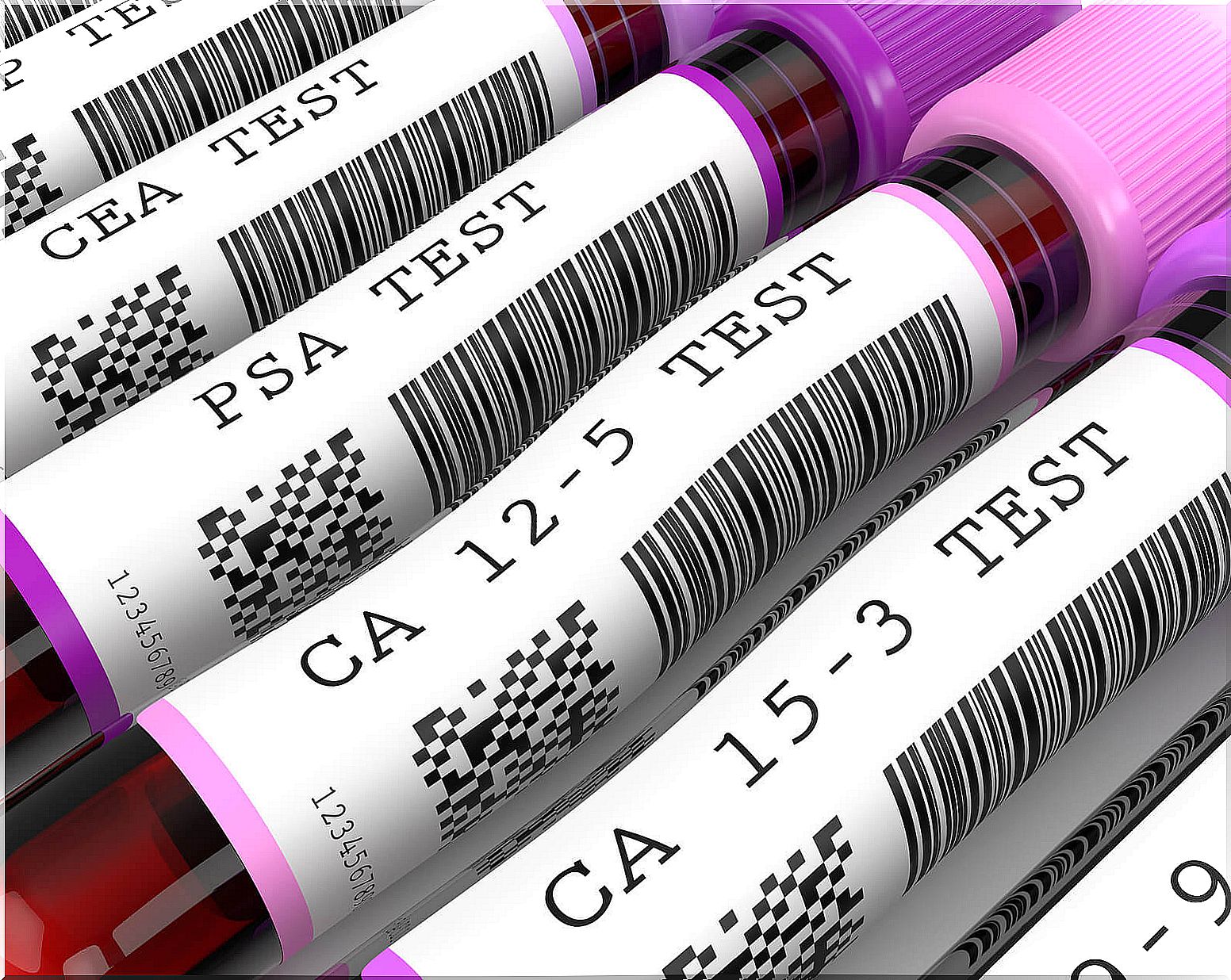 Tumor marker blood tubes.