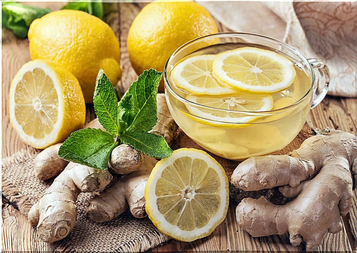 Lemon ginger tea