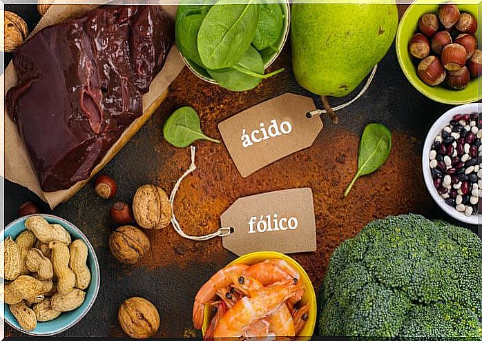 Foods rich in folic acid.