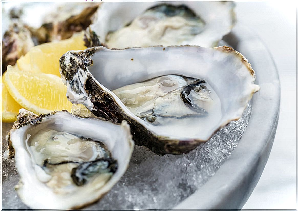 Oysters with a contribution of zinc.